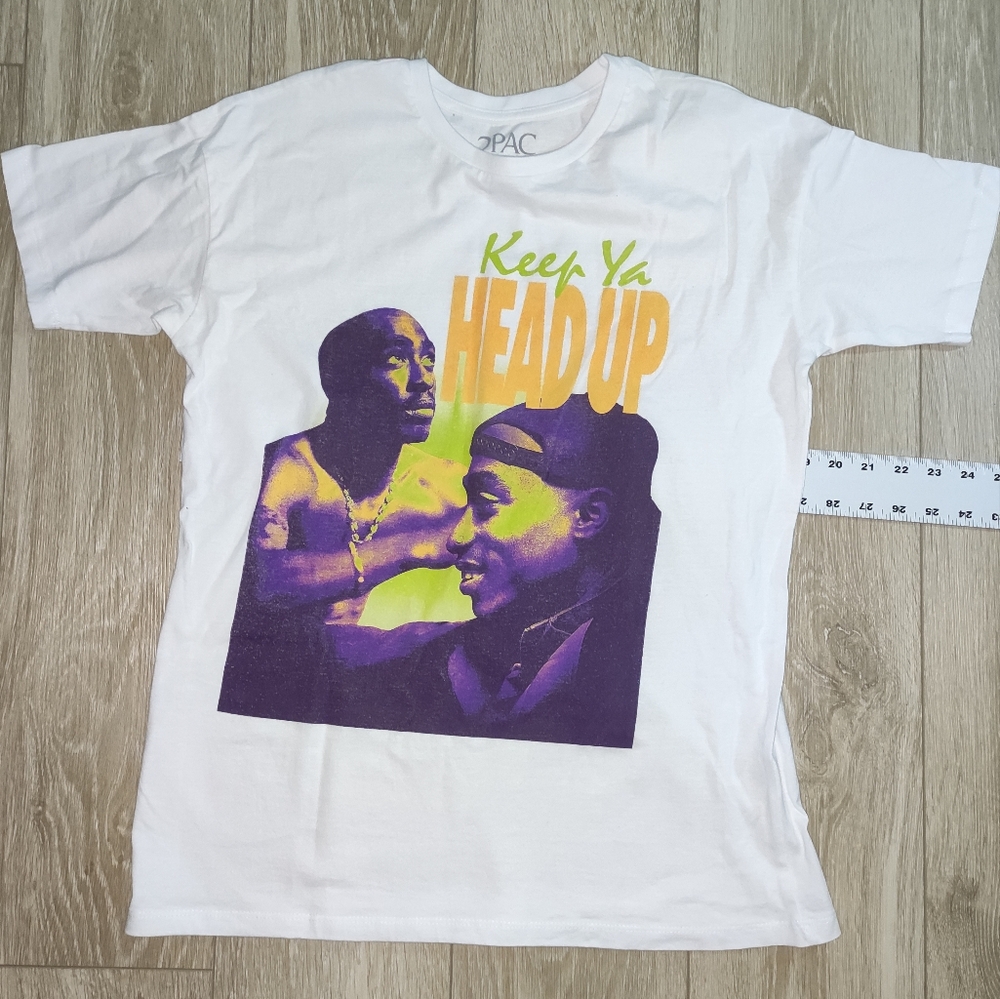 Tupac-keep ya head up- T shirt Size Small